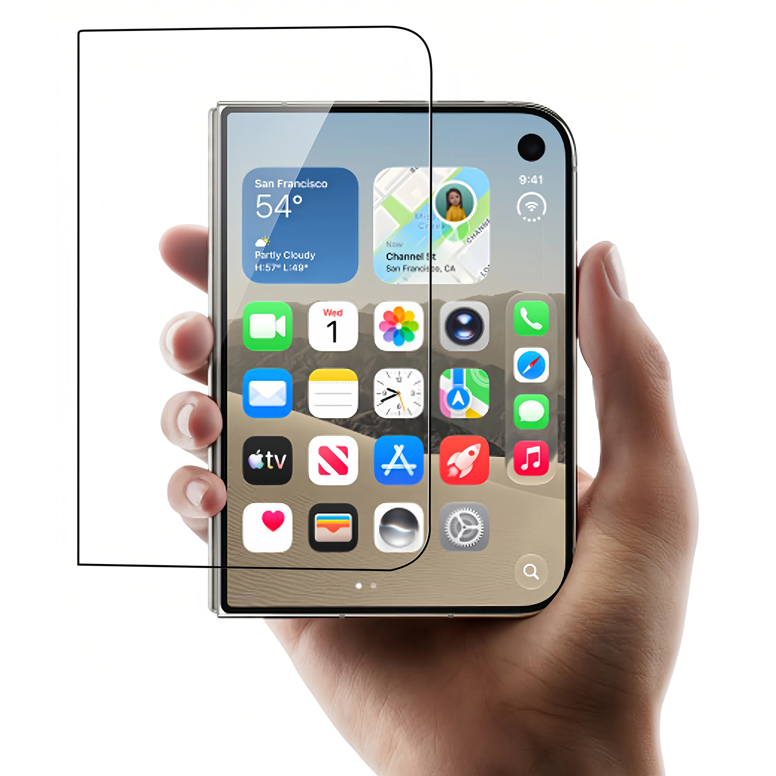 Miếng dán kính cường lực iPhone Duo JC AVA+ Màu Trắng