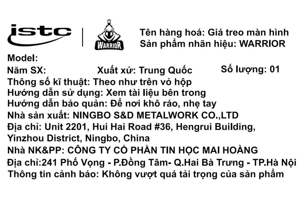 Giá treo màn hình WARRIOR WA MH0802 Trắng - 4