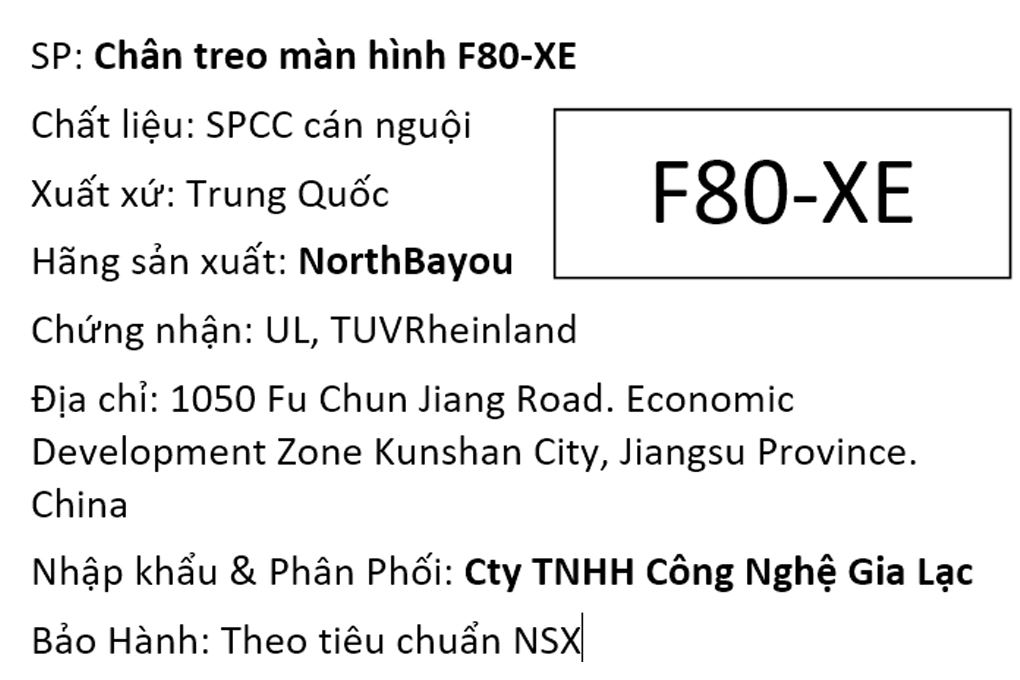 Giá treo màn hình North Bayou F80-XE Màu Trắng