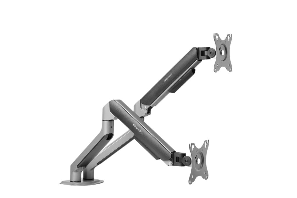 Giá treo màn hình đôi HyperWork T6 Pro Dual Màu Đen - Xám