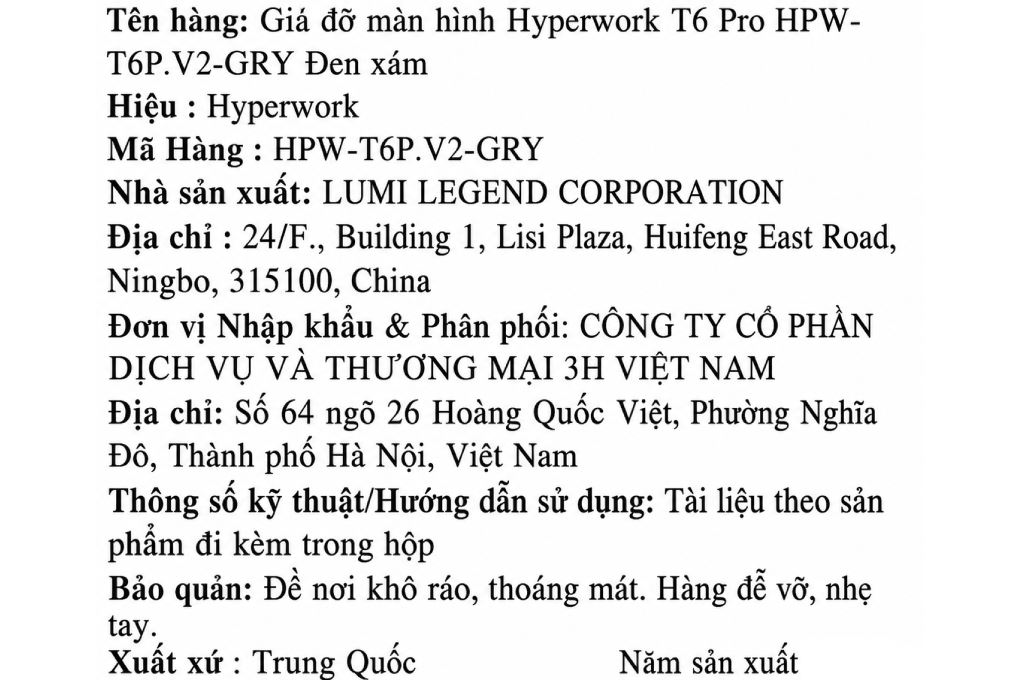 Giá treo màn hình HyperWork T6 Pro - 2