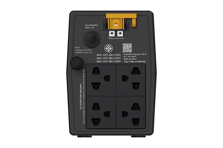 Bộ lưu điện UPS Schneider Electric Line interactive 700VA / 360W BVG700I-MSN Màu Đen