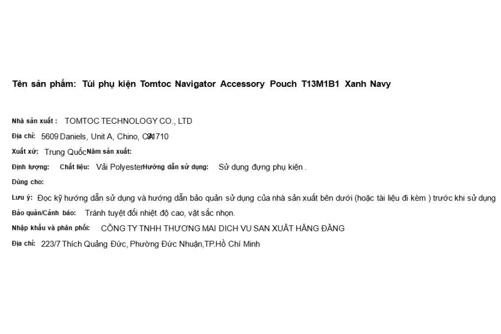 Túi phụ kiện Tomtoc Navigator Accessory Pouch T13M1B1 - 7