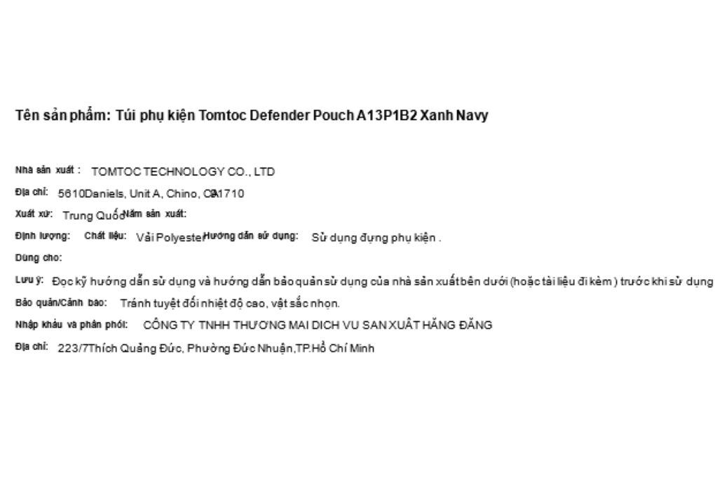 Túi phụ kiện Tomtoc Defender Pouch A13P1B2 - 5