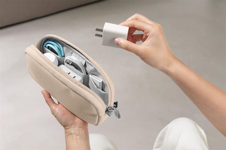 Túi phụ kiện Tomtoc Electronic Accessory Pouch 1L T12S1 Màu Màu be