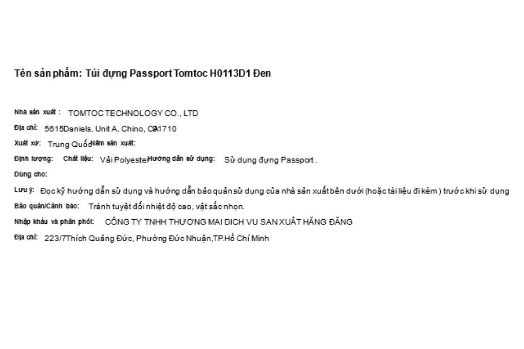Túi đựng Passport Tomtoc H0113D1 - 7