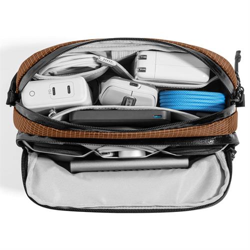 Túi đựng phụ kiện Tomtoc Premium Light-T12 Tech Organizer T12M1K1 Màu Nâu