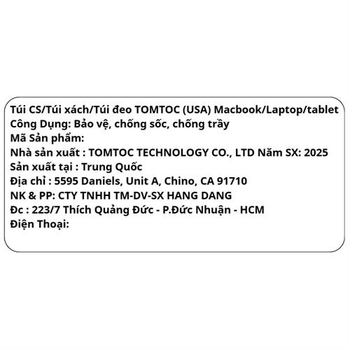 Túi đeo chéo Tomtoc Aviator RFID Sling Bag T35M1V1 Màu Tím than