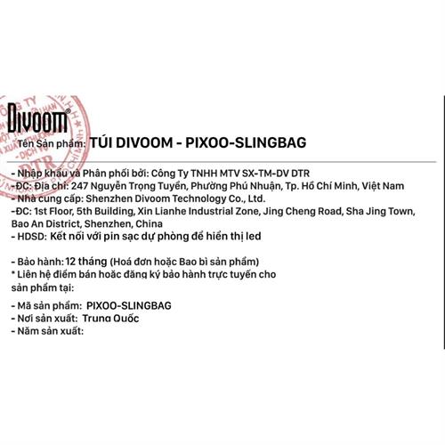 Túi đựng phụ kiện Divoom Pixoo SlingBag Màu Đen