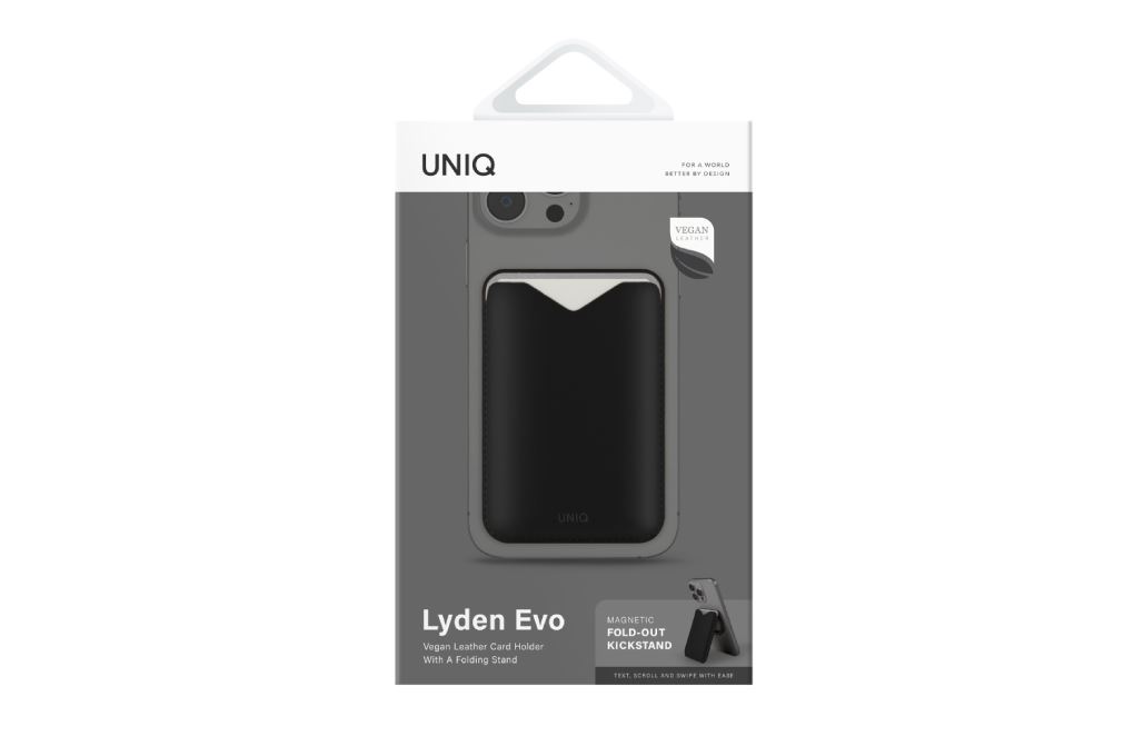 Ví đựng thẻ UNIQ Đen LYDEN EVO MAGNETIC Màu Đen