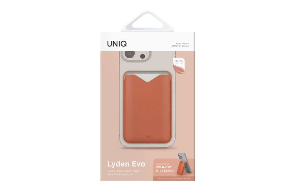 Ví đựng thẻ UNIQ Đỏ Gạch LYDEN EVO MAGNETIC Màu Đỏ