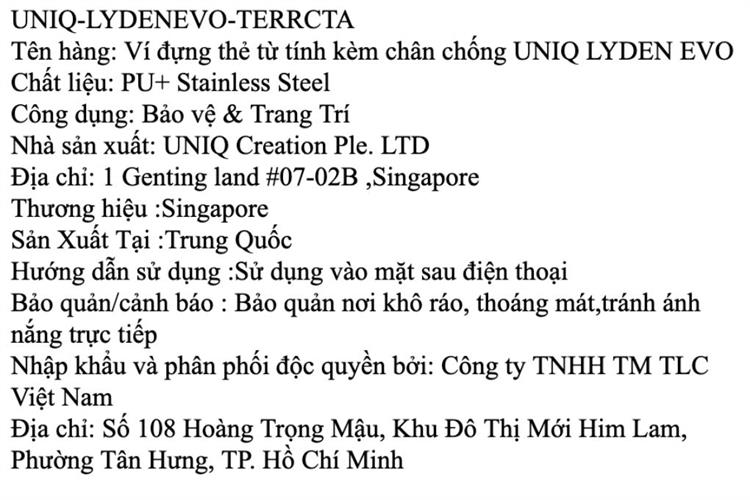 Ví đựng thẻ UNIQ Đỏ Gạch LYDEN EVO MAGNETIC Màu Đỏ