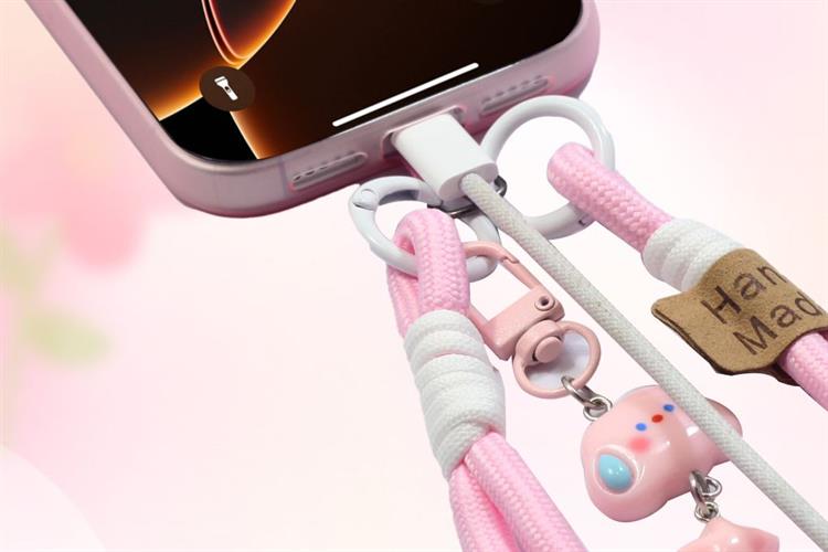 Dây Điện Thoại Đeo Tay AVA+ Hồng OCLSY-05 Màu Hồng