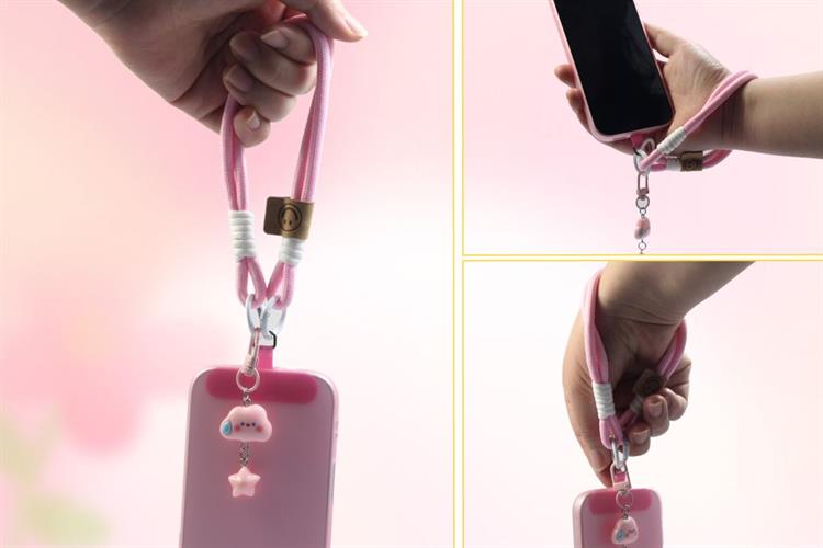 Dây Điện Thoại Đeo Tay AVA+ Hồng OCLSY-05 Màu Hồng