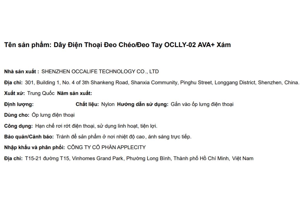 Dây Điện Thoại Đeo Chéo/Đeo Tay AVA+ Xám OCLLY-02 - 6