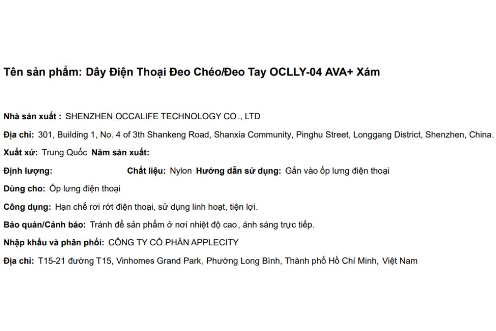 Dây Điện Thoại Đeo Chéo/Đeo Tay AVA+ Xám OCLLY-04 - 5