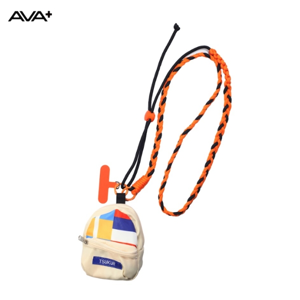 Dây Điện Thoại Đeo Chéo Kèm Charm Balo AVA  Cam OCLLY-06