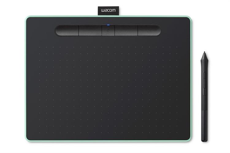 Bảng vẽ điện tử Wacom Intuos M Bluetooth CTL-6100WL/E0-C Màu Đen - Xanh lá