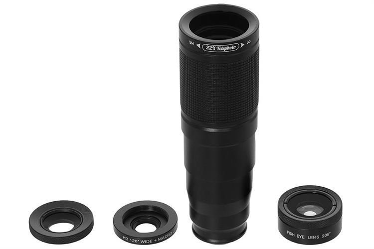 Ống kính tele zoom 8X Apexel APL-22X105-4IN1 Màu Đen