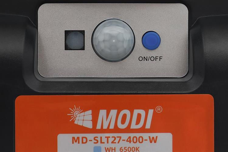 Đèn đường liền thể năng lượng mặt trời Modi MD-SLT27-400-W Màu Đen