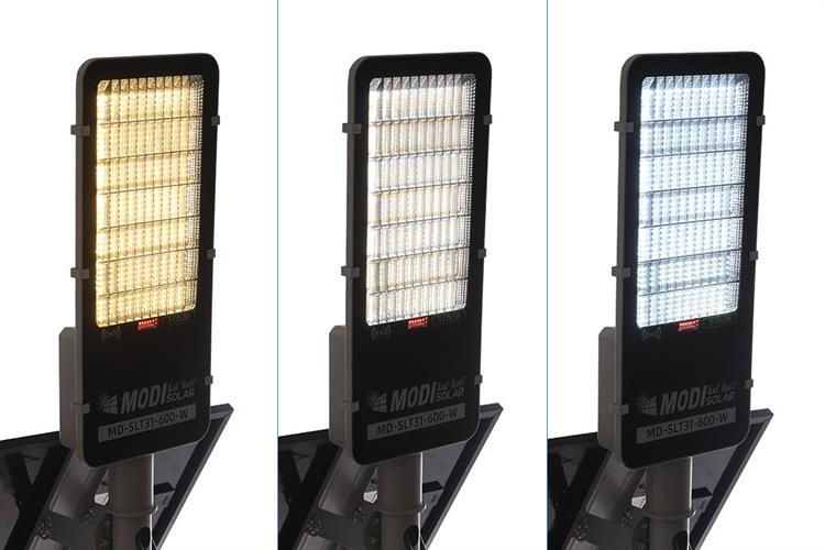 Đèn đường năng lượng mặt trời Modi nhôm MD-SLT31-600-W Màu Đen