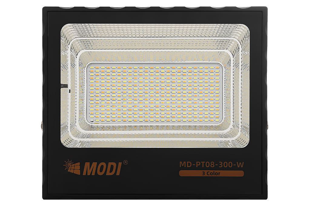 Đèn pha năng lượng mặt trời Modi MD-PT08-300-W Màu Đen