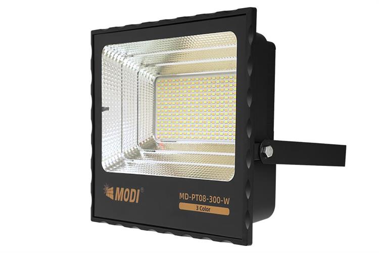 Đèn pha năng lượng mặt trời Modi MD-PT08-300-W Màu Đen