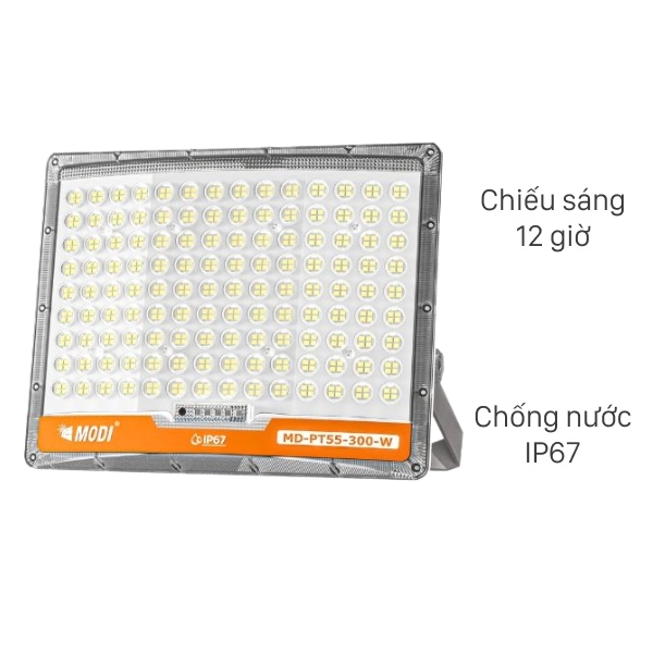 Đèn pha năng lượng mặt trời Modi MD-PT55-300-W