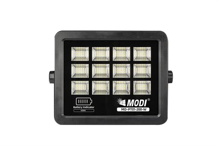 Đèn pha năng lượng mặt trời Modi MD-PT01-200-W Màu Đen