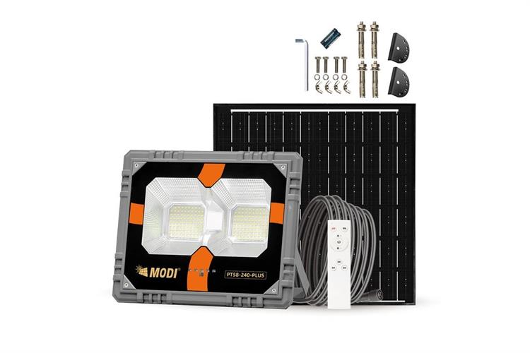 Đèn pha năng lượng mặt trời Modi MD-PT58-240-PLUS Màu Xám