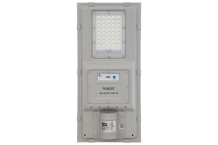 Đèn đường liền thể năng lượng mặt trời Modi MD-SLT52-300-W Màu Xám