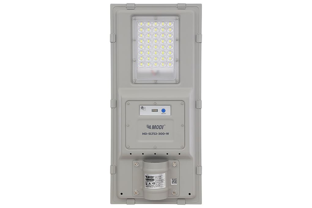 Đèn đường liền thể năng lượng mặt trời Modi MD-SLT52-300-W Màu Xám