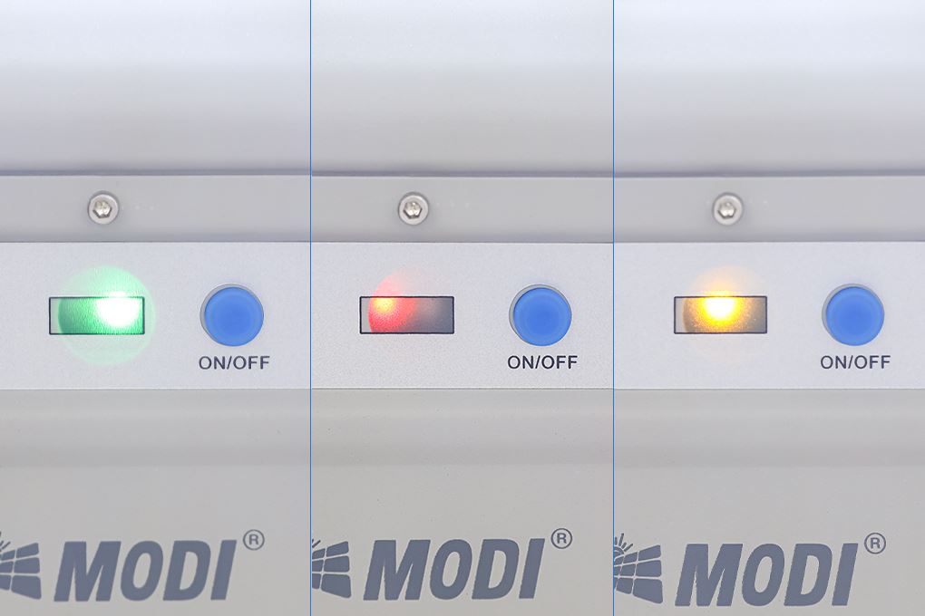 Đèn đường liền thể năng lượng mặt trời Modi MD-SLT52-300-W Màu Xám