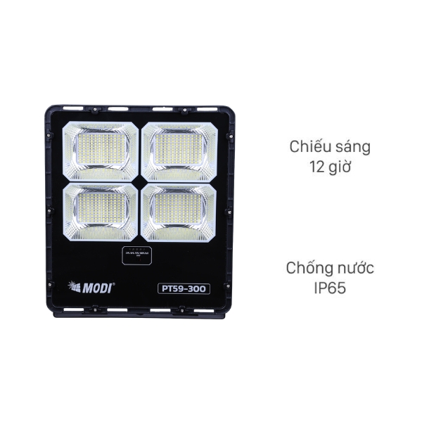 Đèn pha năng lượng mặt trời Modi MD-PT59-300-W