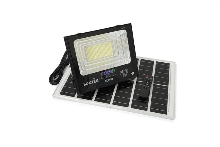Đèn pha năng lượng mặt trời nhôm SUNTEK RP-100 14.4W Màu Đen