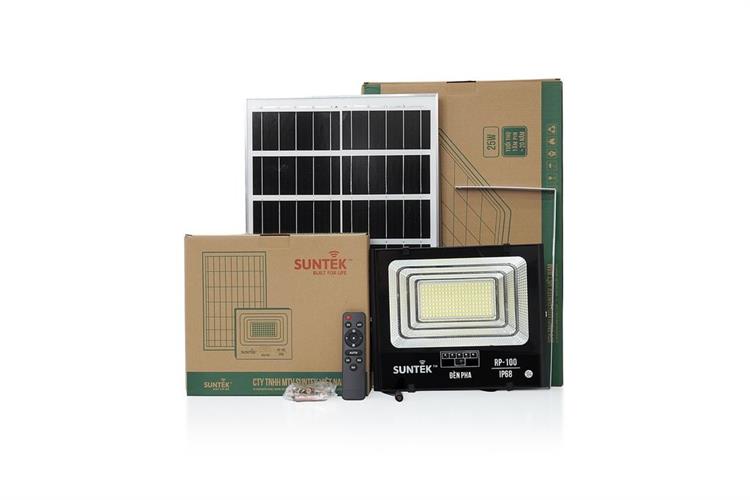 Đèn pha năng lượng mặt trời nhôm SUNTEK RP-100 14.4W Màu Đen