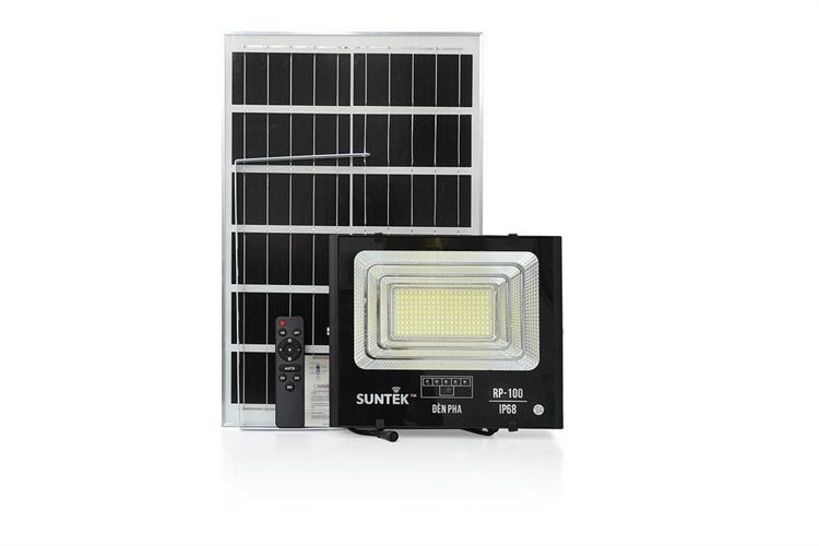 Đèn pha năng lượng mặt trời nhôm SUNTEK RP-100 14.4W Màu Đen