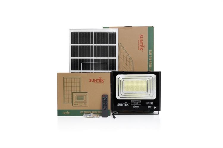 Đèn pha năng lượng mặt trời nhôm SUNTEK RP-200 16.96W Màu Đen