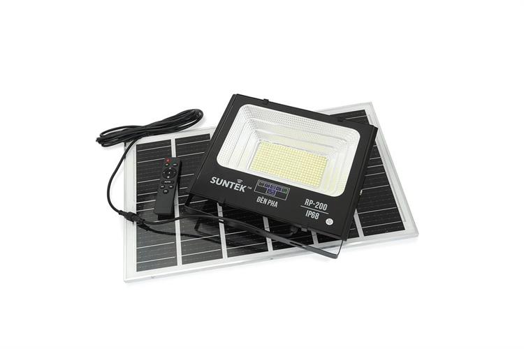 Đèn pha năng lượng mặt trời nhôm SUNTEK RP-200 16.96W Màu Đen