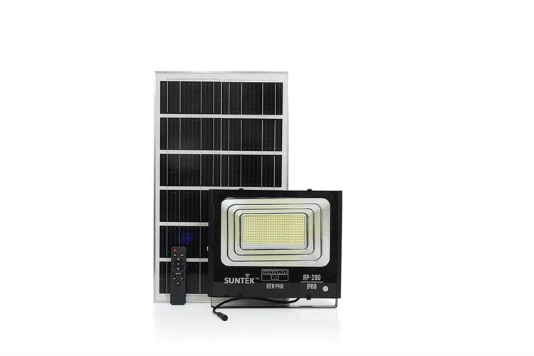 Đèn pha năng lượng mặt trời nhôm SUNTEK RP-200 16.96W Màu Đen