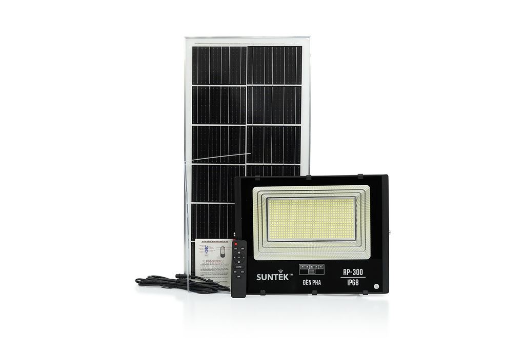 Đèn pha năng lượng mặt trời nhôm SUNTEK RP-300 Màu Đen