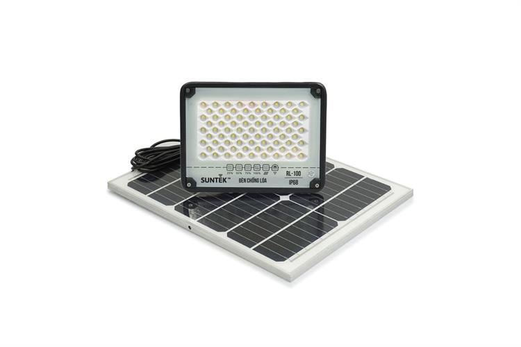 Đèn pha năng lượng mặt trời nhôm SUNTEK RL-100 16W Màu Đen
