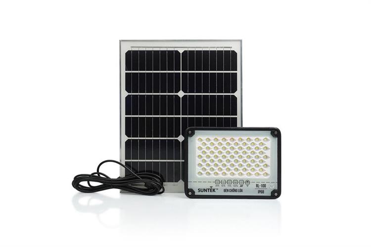 Đèn pha năng lượng mặt trời nhôm SUNTEK RL-100 16W Màu Đen