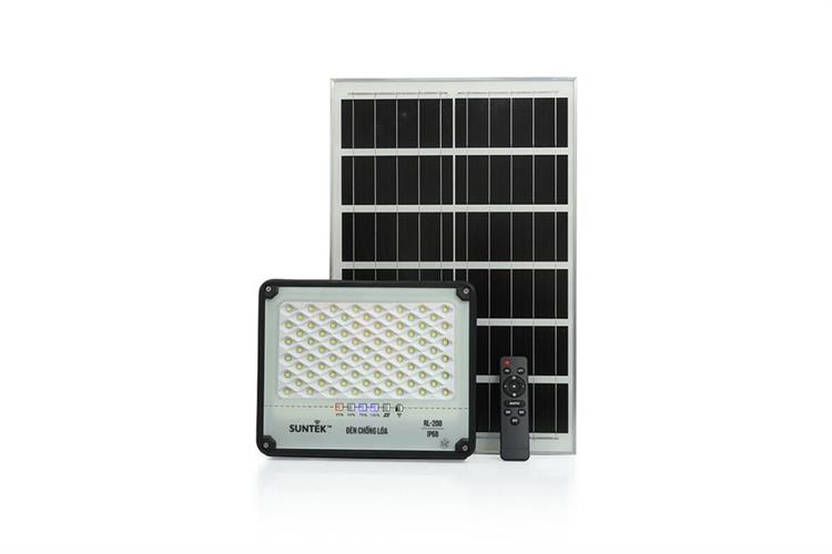 Đèn pha năng lượng mặt trời nhôm SUNTEK RL-200 18W Màu Đen