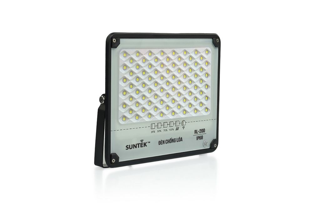Đèn pha năng lượng mặt trời nhôm SUNTEK RL-200 Màu Đen