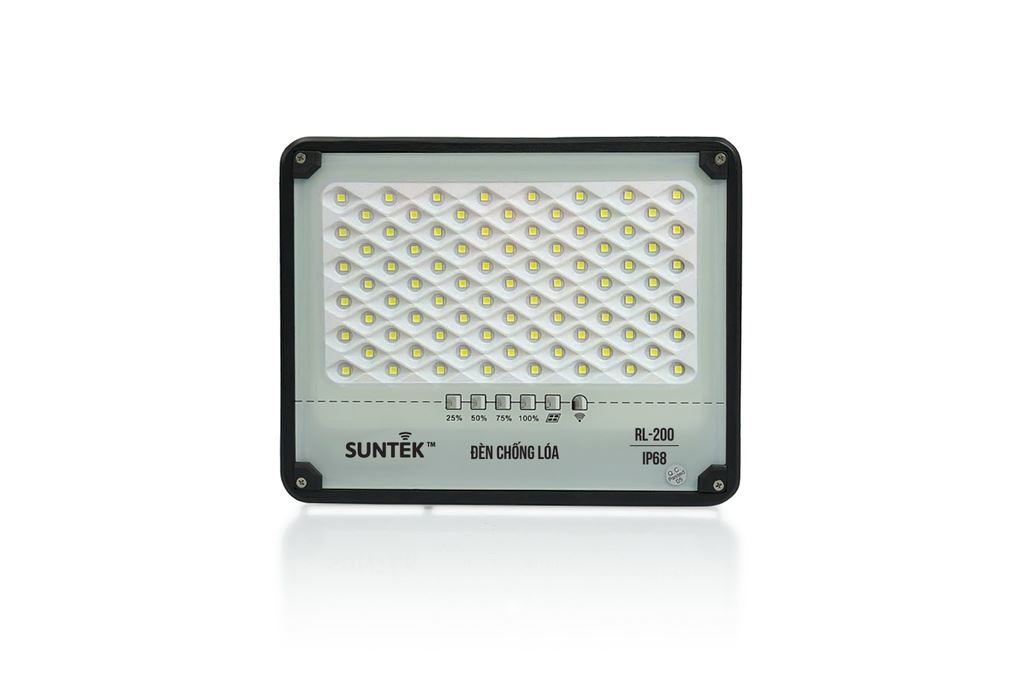 Đèn pha năng lượng mặt trời nhôm SUNTEK RL-200 Màu Đen