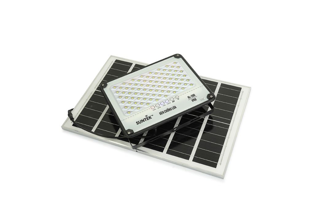 Đèn pha năng lượng mặt trời nhôm SUNTEK RL-200 Màu Đen
