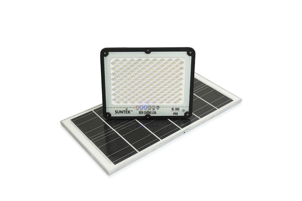 Đèn pha năng lượng mặt trời nhôm SUNTEK RL-300 Màu Đen