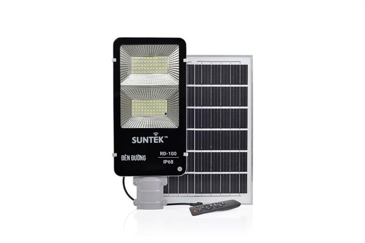 Đèn đường năng lượng mặt trời nhôm SUNTEK RD-100 15.04W Màu Đen