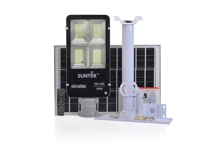 Đèn đường năng lượng mặt trời nhôm SUNTEK RD-200 16W Màu Đen
